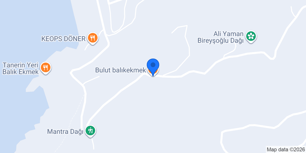 Bulut balıkekmek konumu