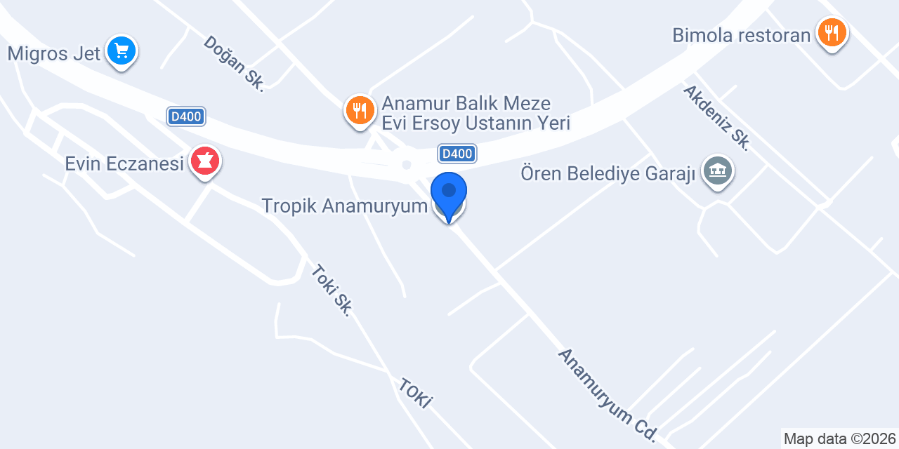 Tropik Anamuryum konumu