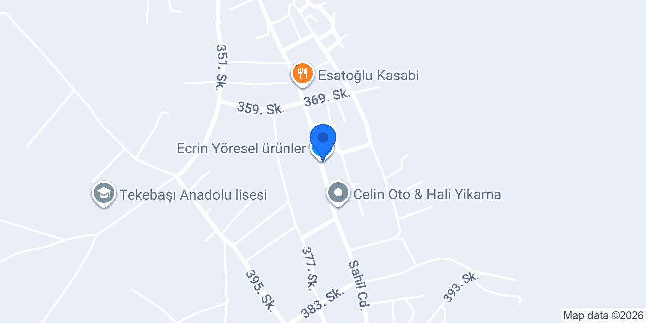 Ecrin Yöresel ürünler konumu