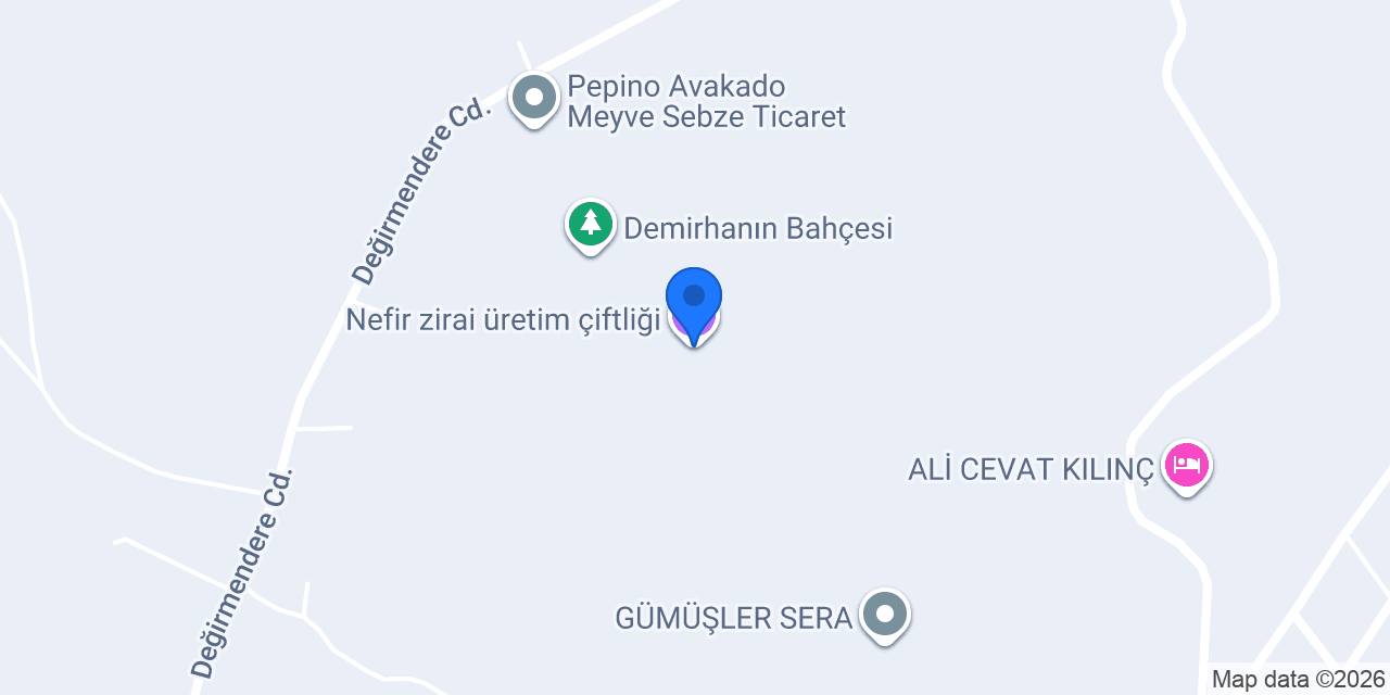 Nefir zirai üretim çiftliği konumu