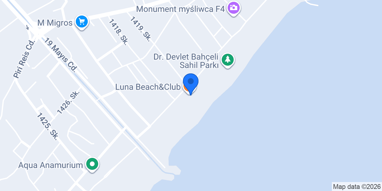 Luna Beach&Club konumu
