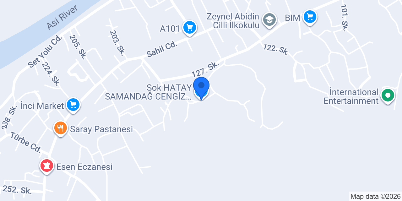 Şok HATAY SAMANDAĞ CENGİZ TOPEL MAĞAZASI konumu