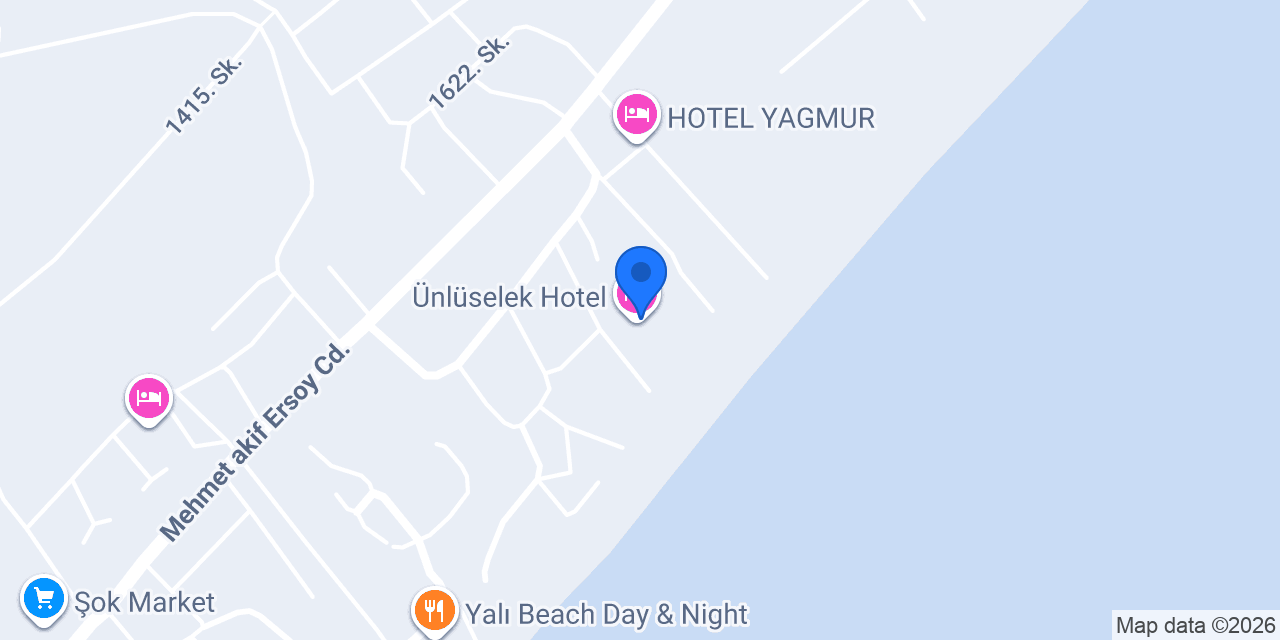 Ünlüselek Hotel konumu