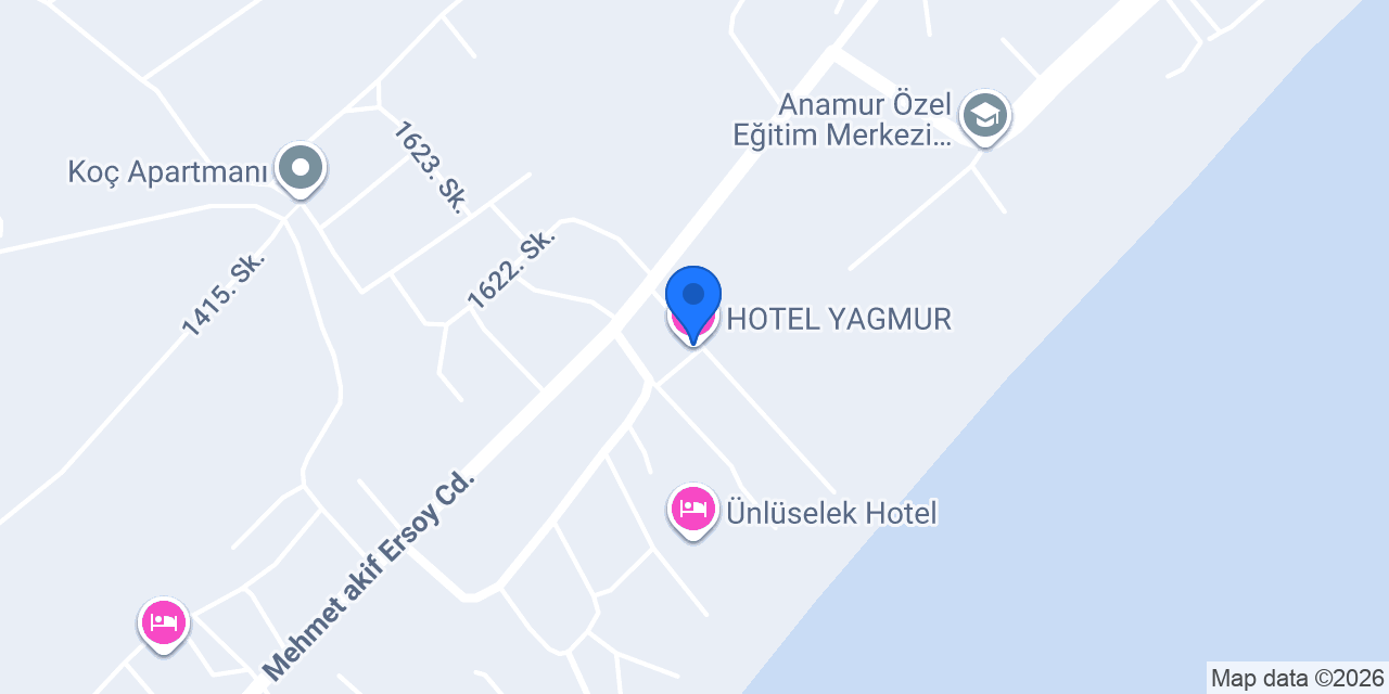 HOTEL YAGMUR. konumu