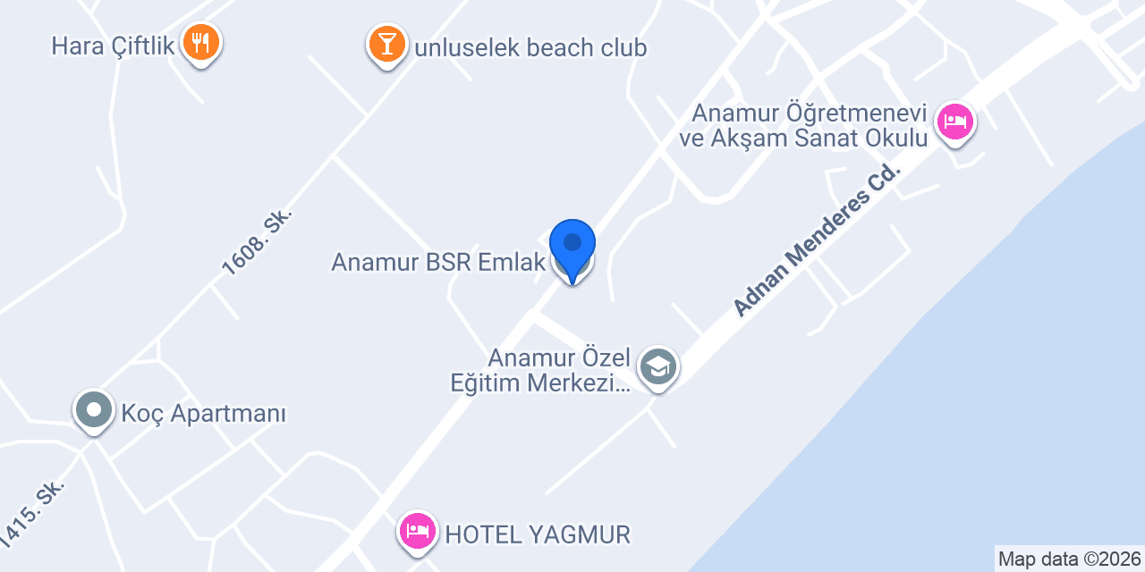 Anamur BSR Emlak konumu