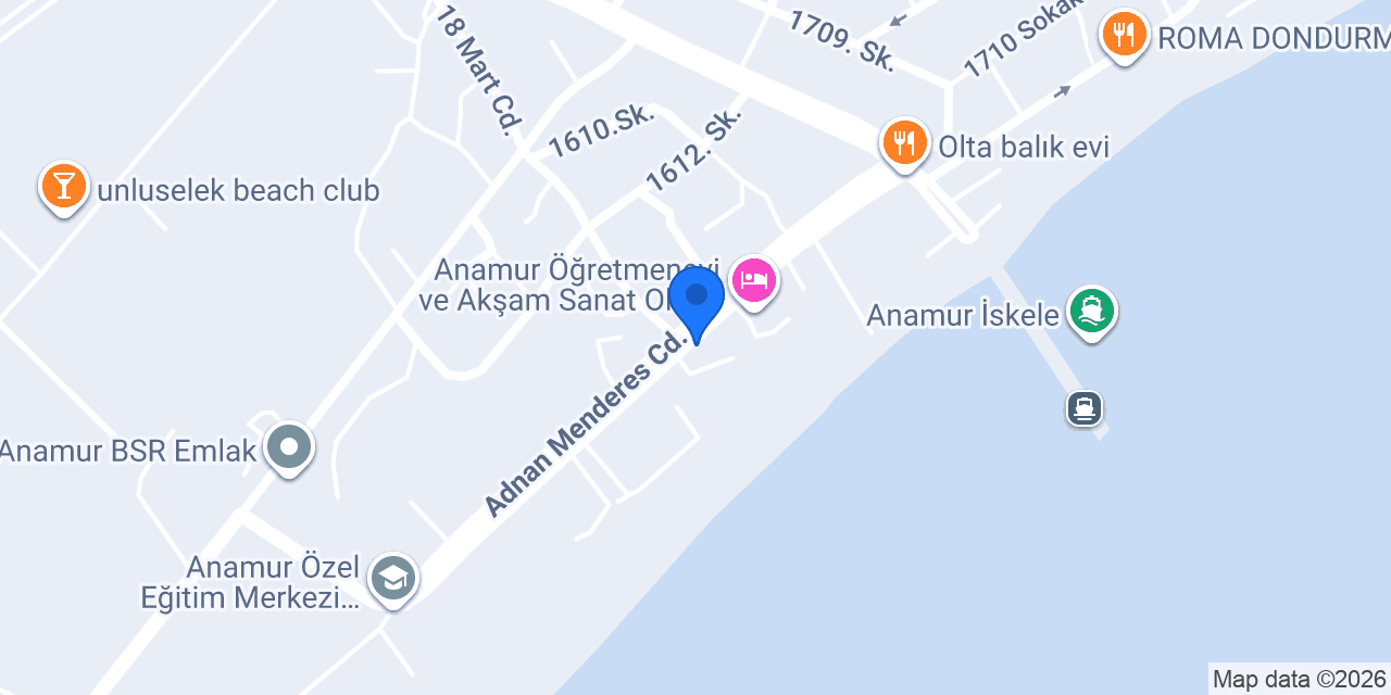 Coco Bongo Anamur konumu