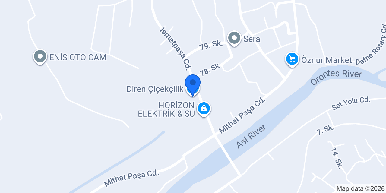 Diren Çiçekçilik konumu