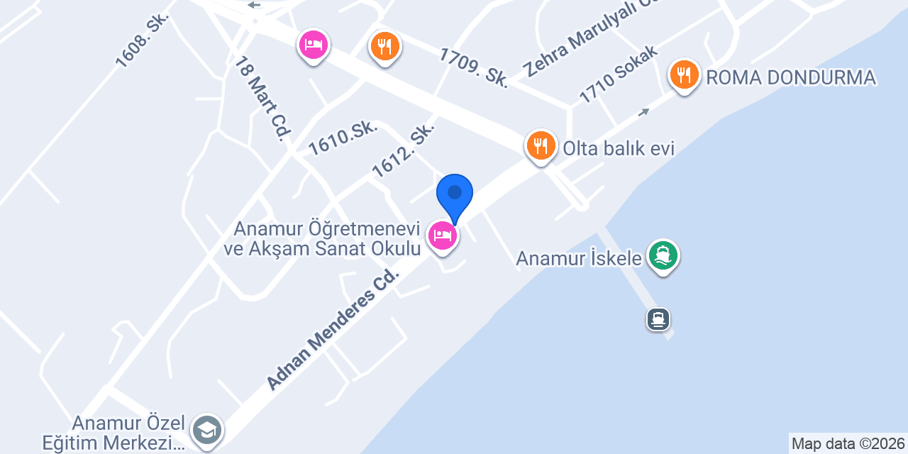 Anamur Polis Evi konumu