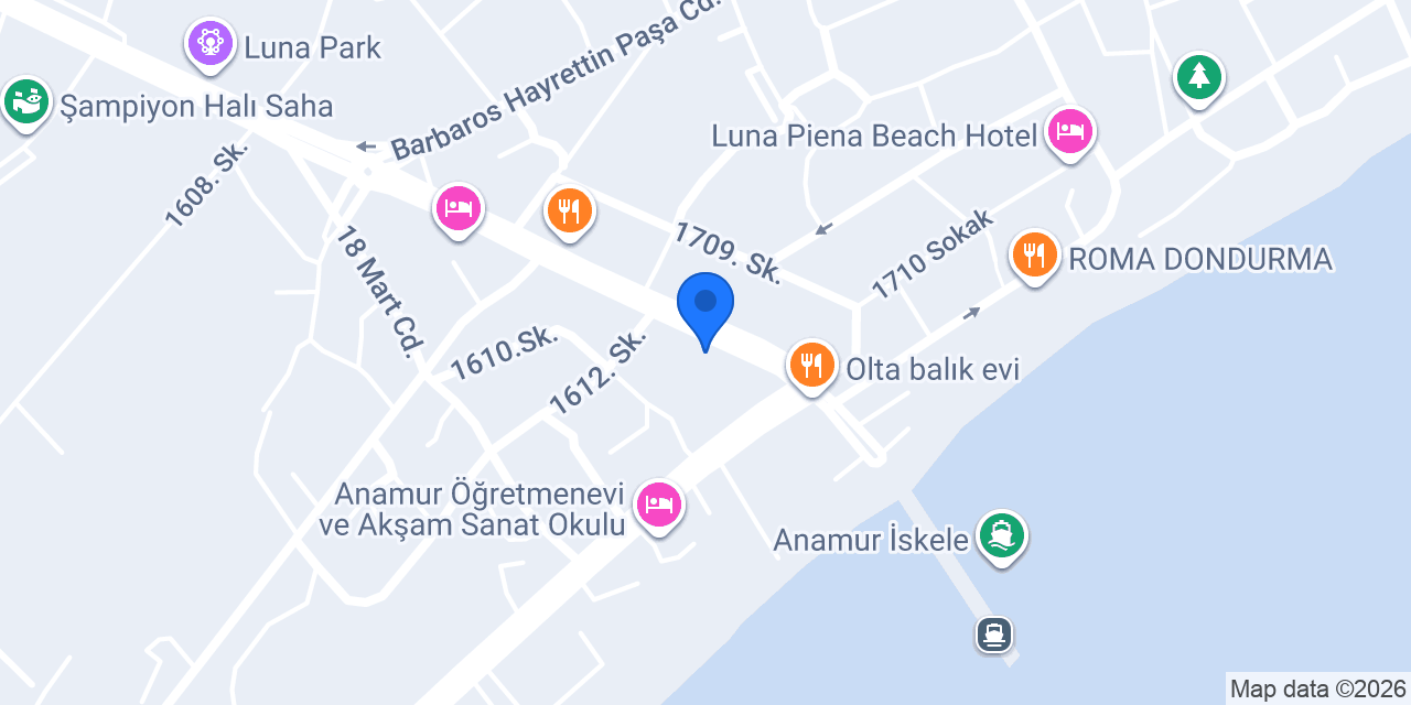 Anamur Butik Otel konumu