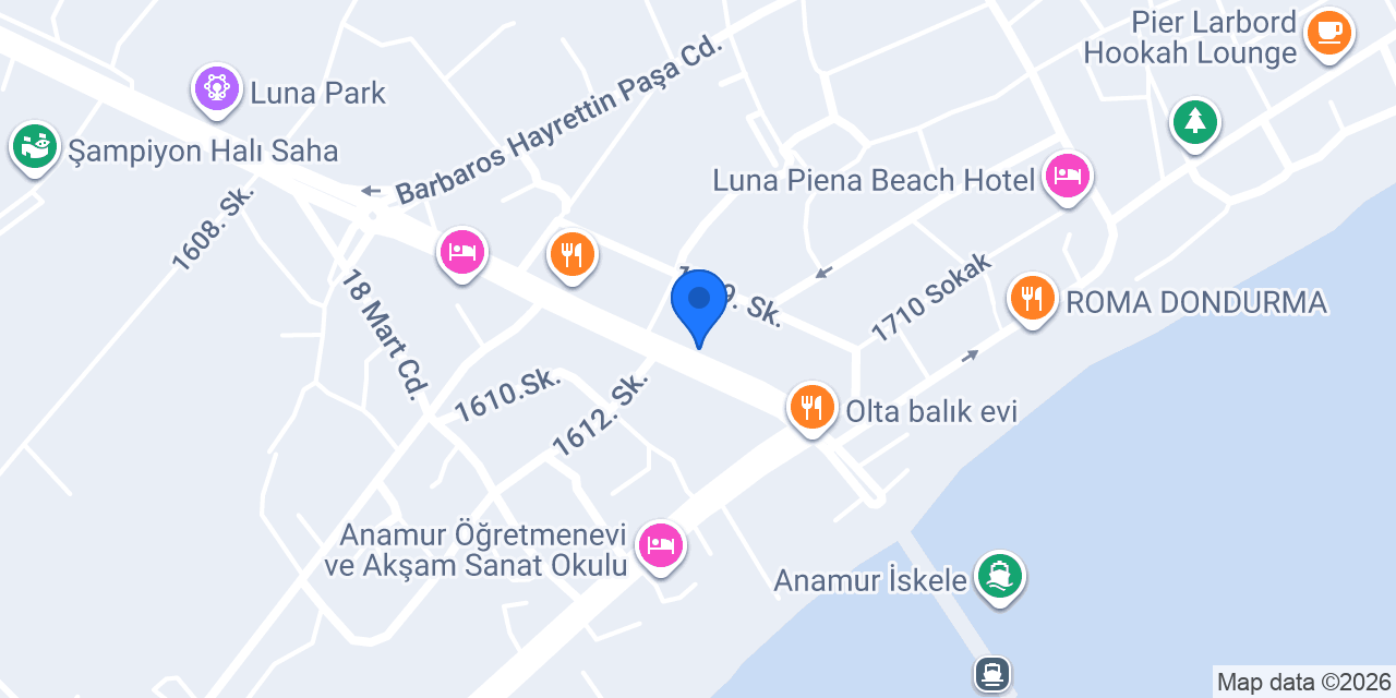 anamurda günlük kiralık konumu