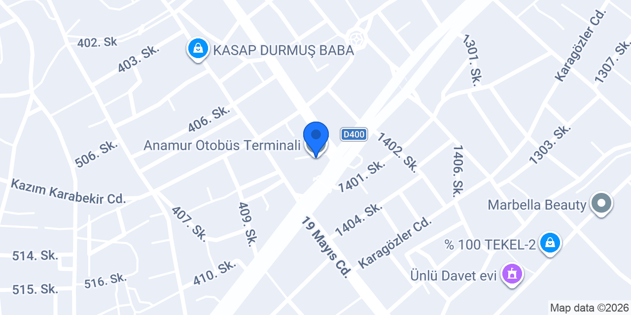 Anamur Otobüs Terminali konumu