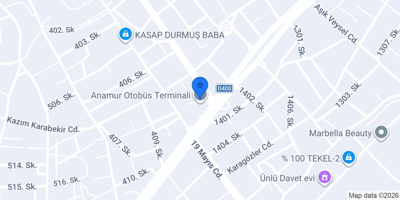Anamur 7/24 Taksi konumu