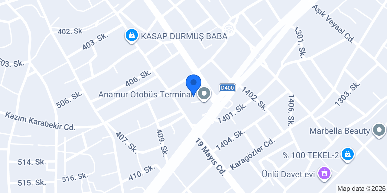 Mersin Nur Turizm Anamur konumu