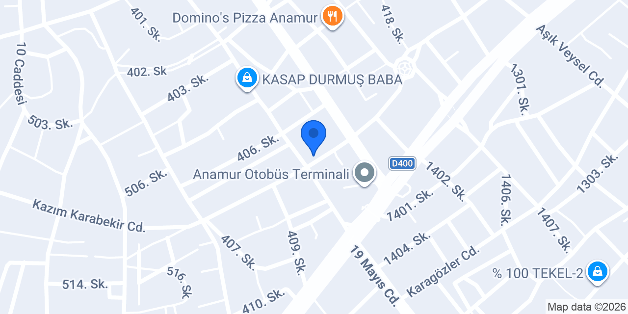 Anamur Taksi Durağı konumu