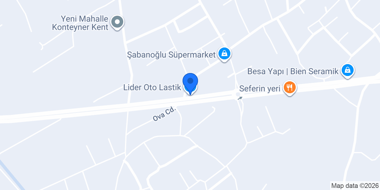 Lider Oto Lastik konumu