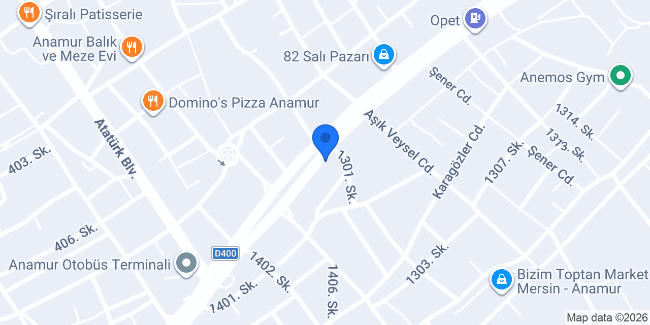 ANOK MOTORLU ARAÇLAR konumu