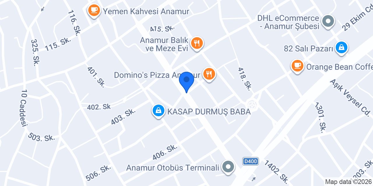 Anamur Yeşilyurt Emlak konumu
