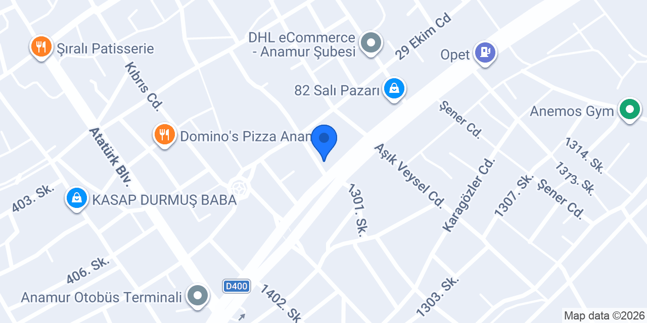 GALERİ ANAMUR konumu