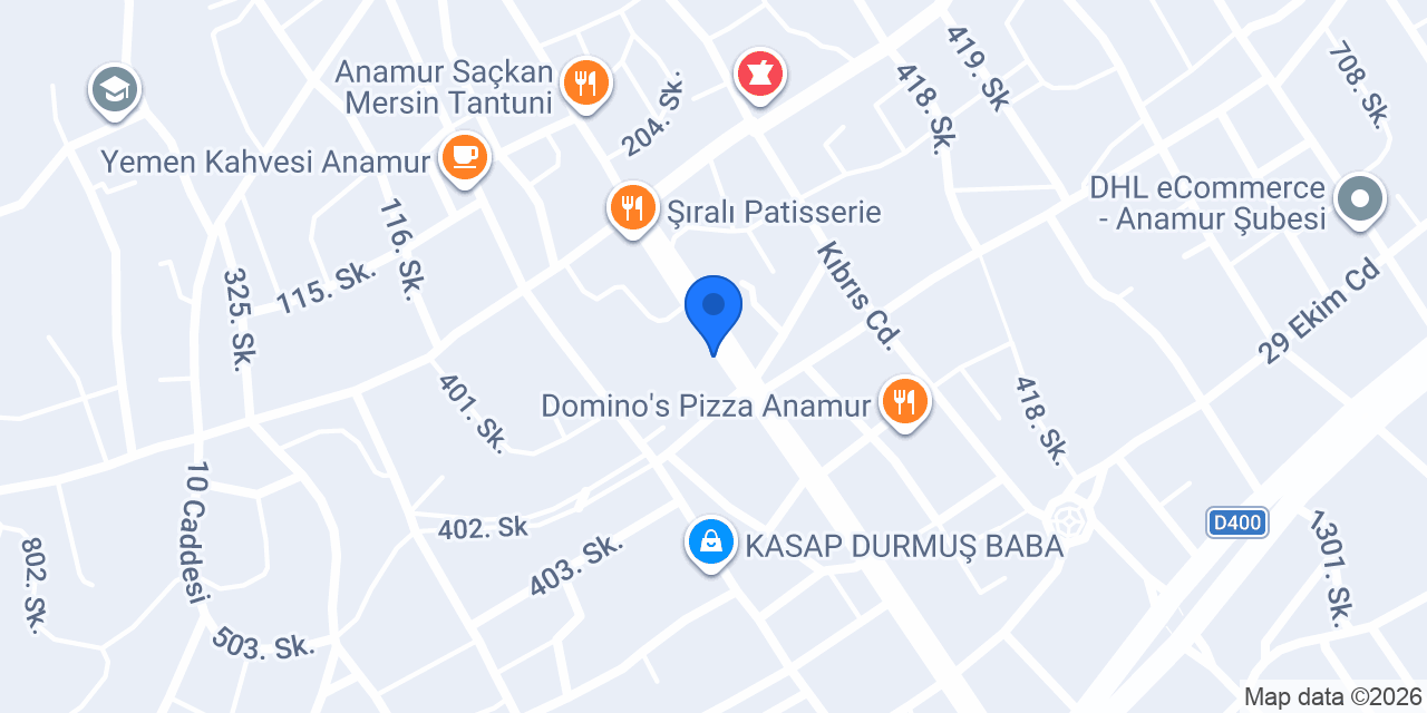 Damat Erkek Kuaförü Anamur konumu