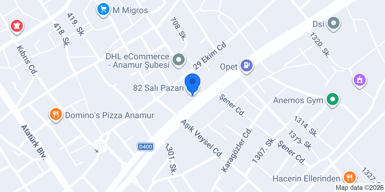 82 Salı Pazarı konumu