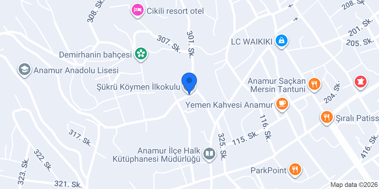 Şükrü Köymen İlkokulu konumu