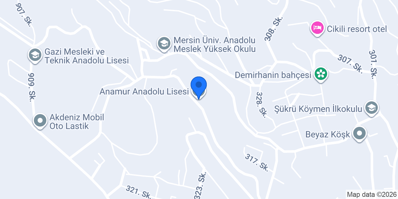 Anamur Anadolu Lisesi konumu