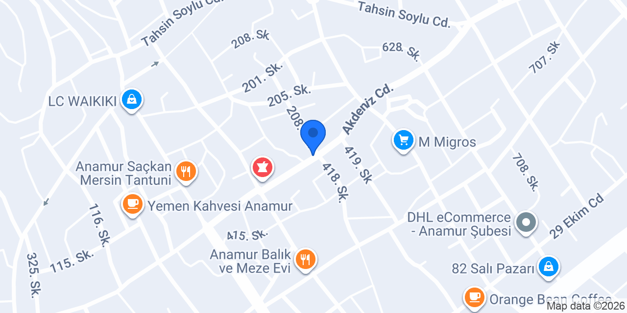 orkide çiçekçilik konumu