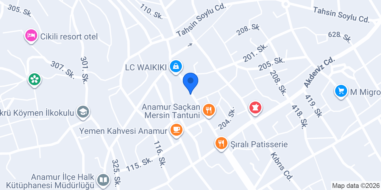 Paket Sos Döner Anamur konumu