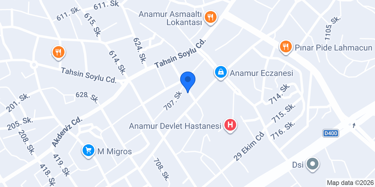KAYALAR TARIM ANAMUR konumu