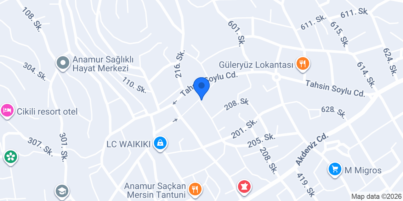 Çeşni Gurme Anamur konumu