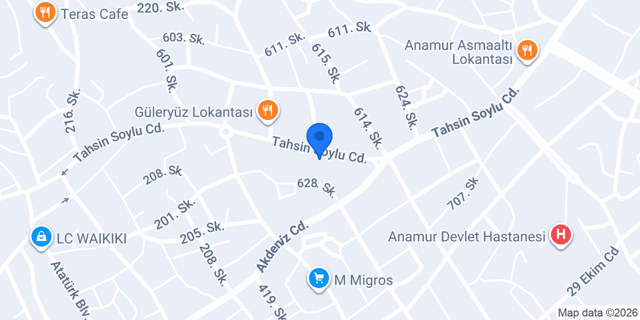ANAMUR SU ARITMA konumu