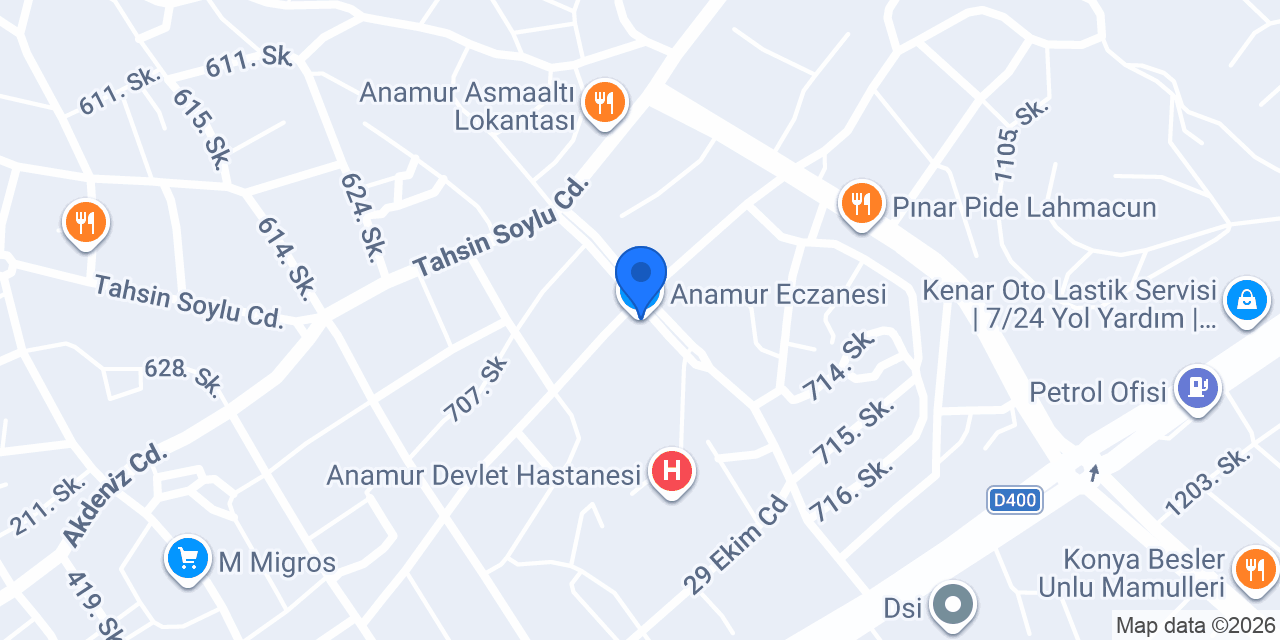 Anamur Eczanesi konumu