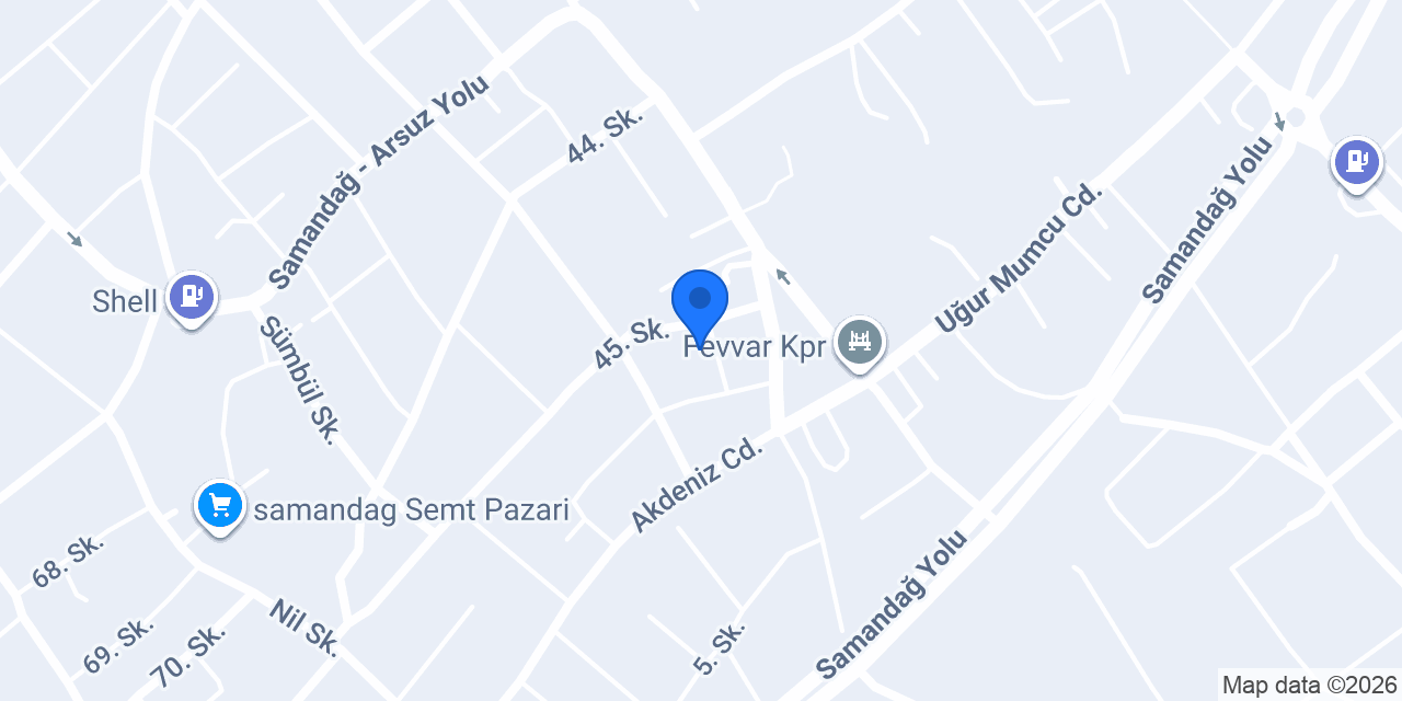 Yurtiçi Kargo Samandağ konumu