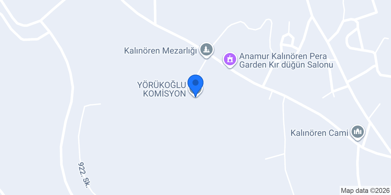 YÖRÜKOĞLU KOMİSYON konumu