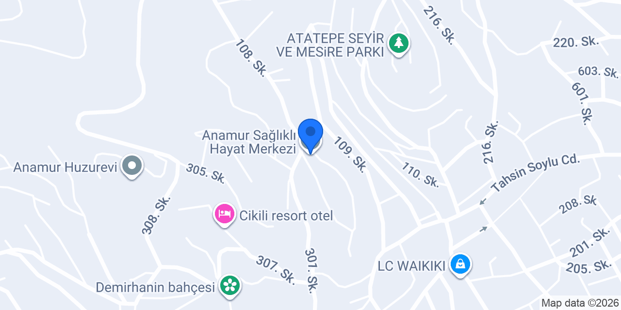 Anamur Sağlıklı Hayat Merkezi konumu
