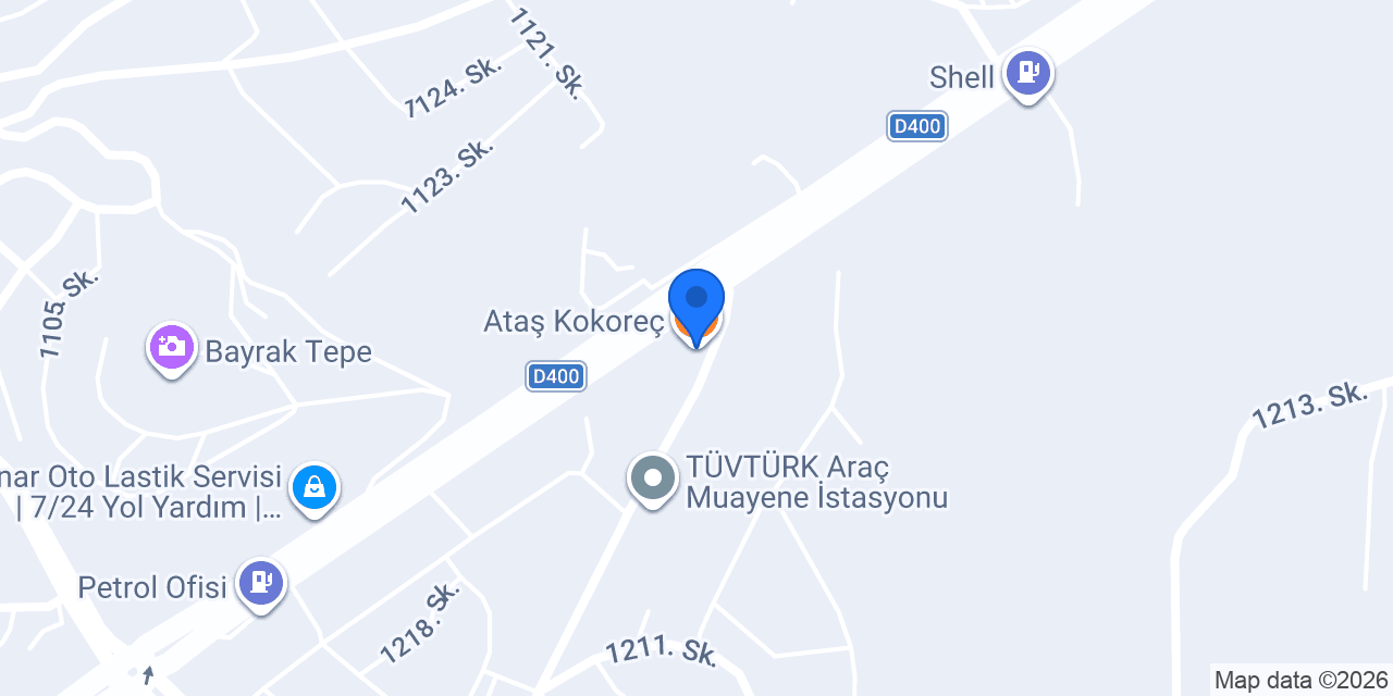 Ataş Kokoreç konumu