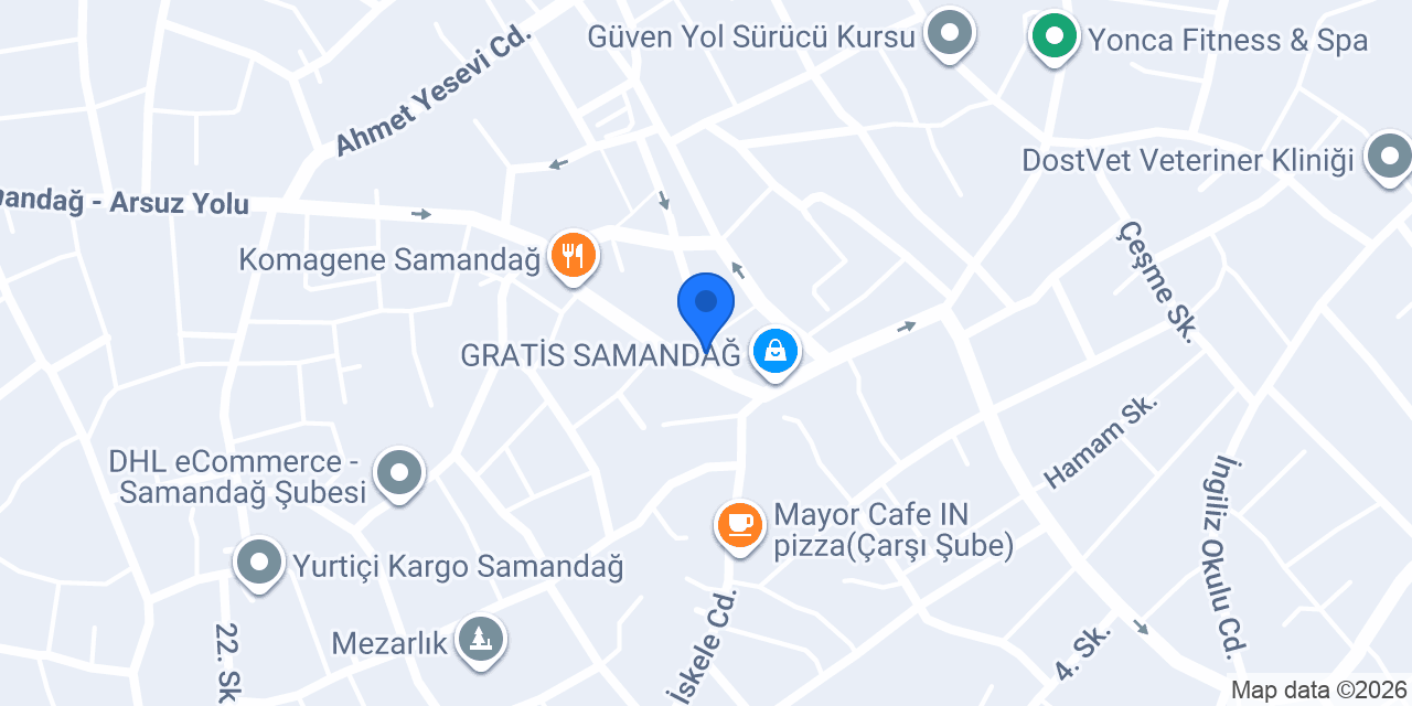 Royal Döner Samandağ konumu