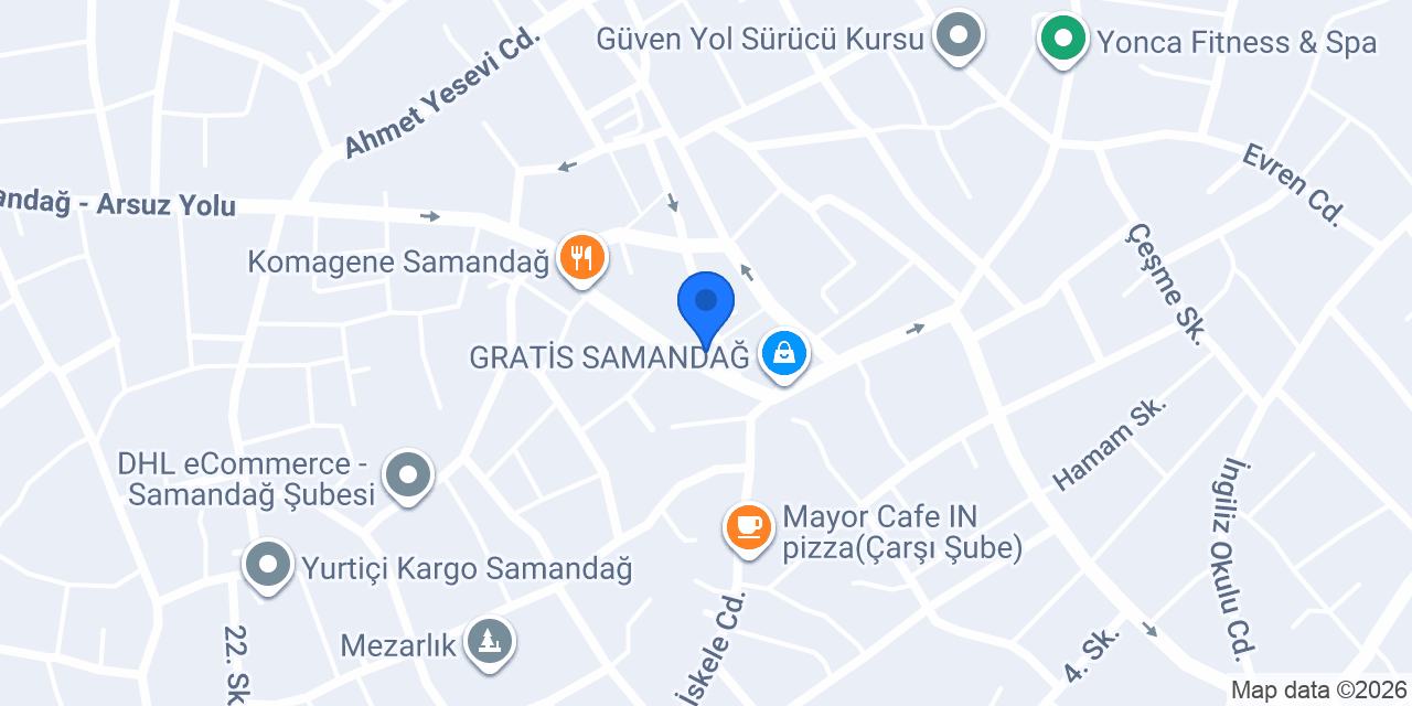 Arthur's Coffee Samandağ konumu
