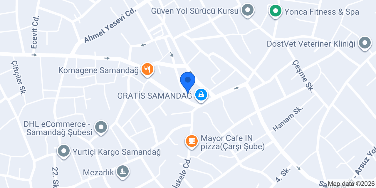 Halkbank Samandağ Şubesi konumu