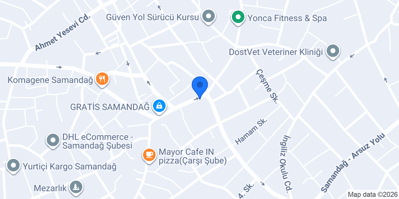 Samandağ Polis Merkez Amirliği konumu