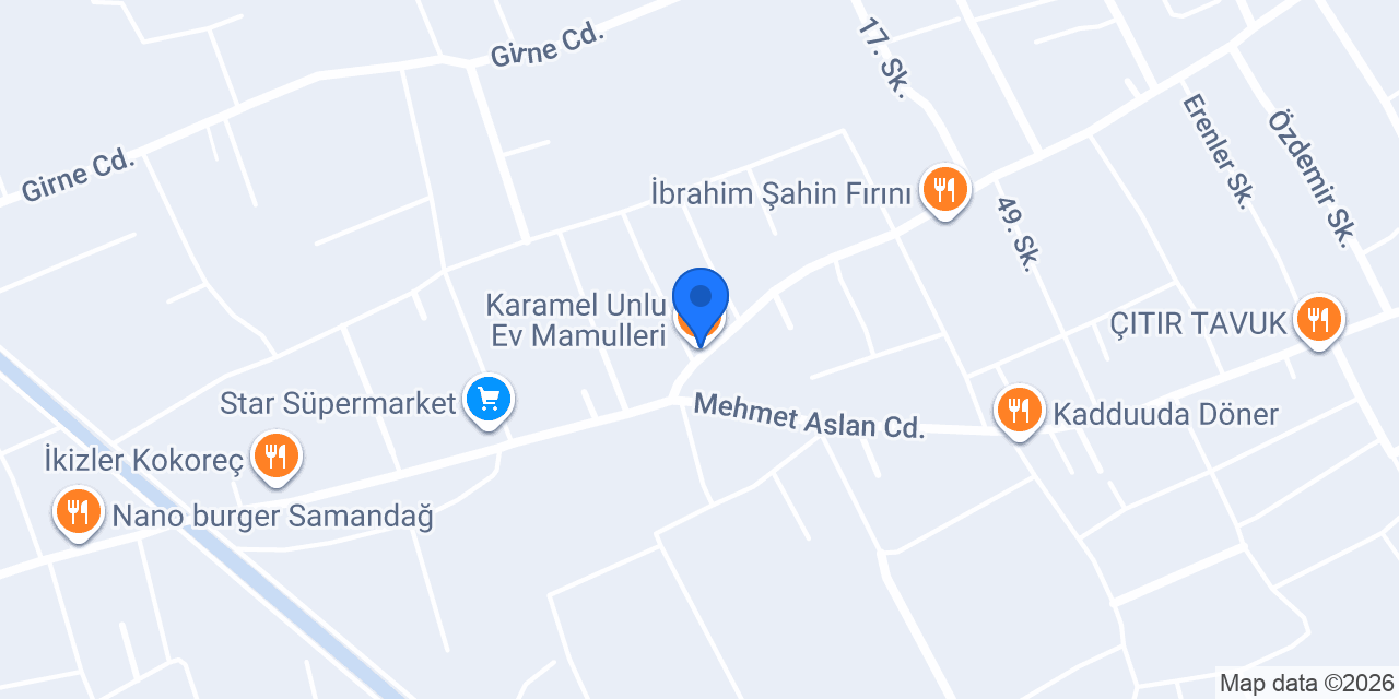 Karamel Unlu Ev Mamulleri konumu