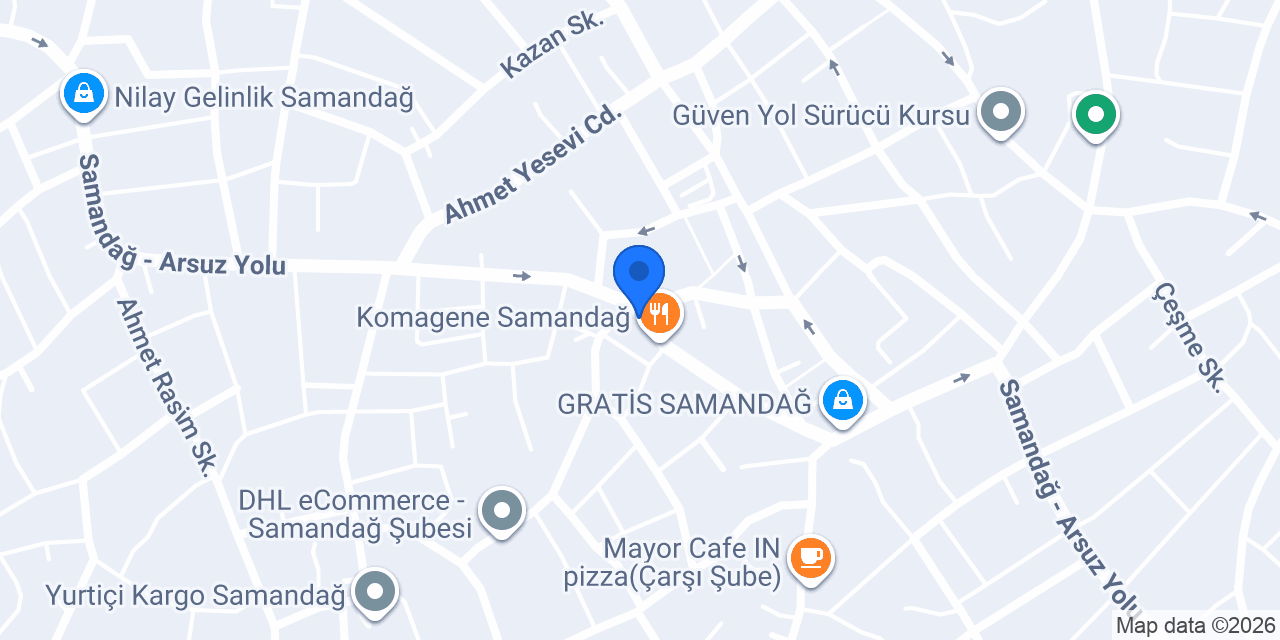Bey Giyim Samandağ konumu