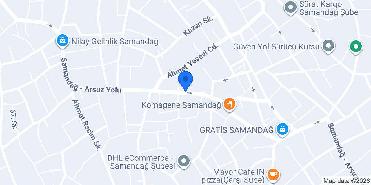 Ziraat Bankası Samandağ Şubesi konumu