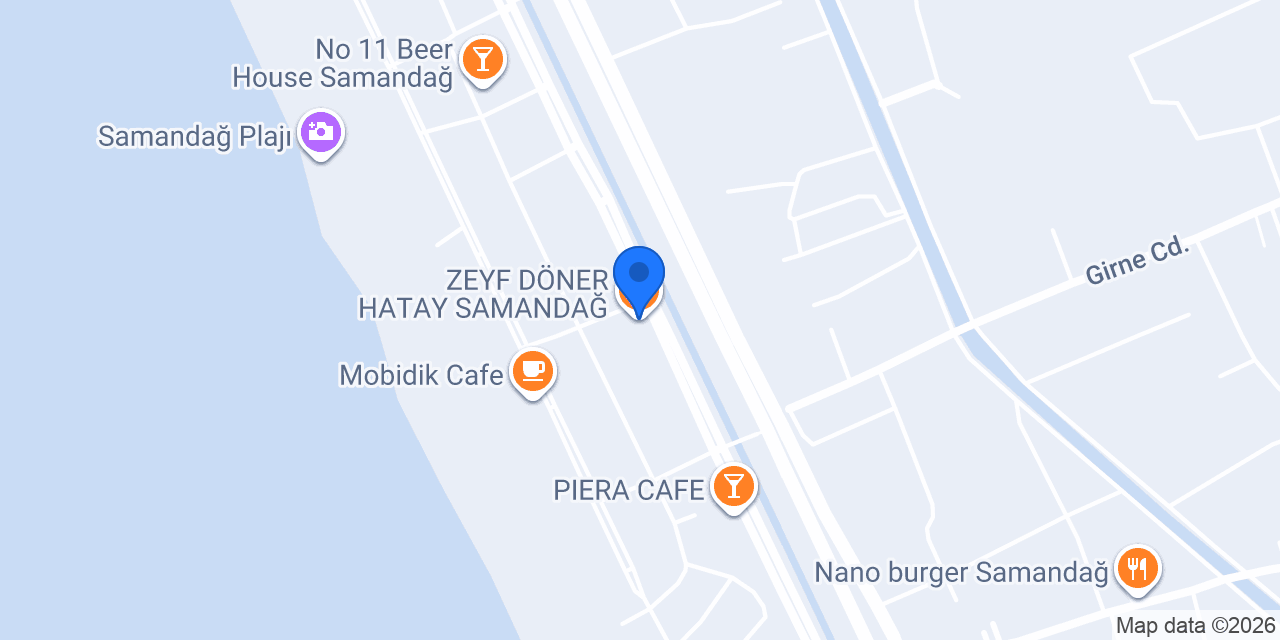 ZEYF DÖNER HATAY SAMANDAĞ konumu