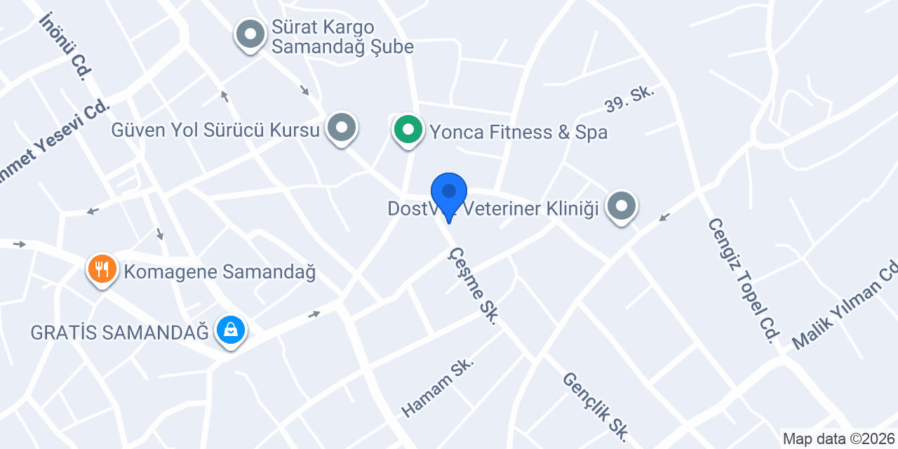YAŞAM VETERİNER KLİNİĞİ SAMANDAĞ HATAY konumu