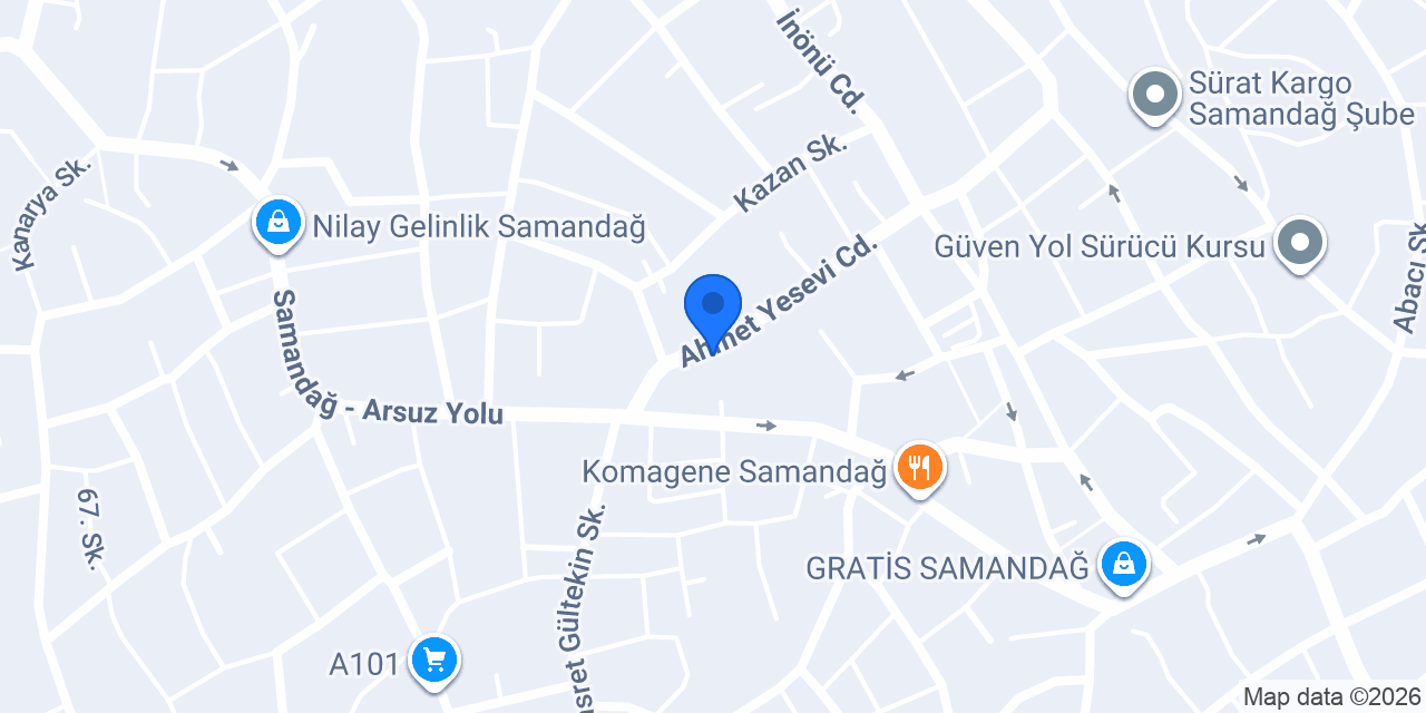 OSES çiğ köfte samandağ konumu