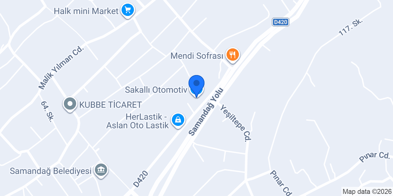 Sakallı Otomotiv konumu