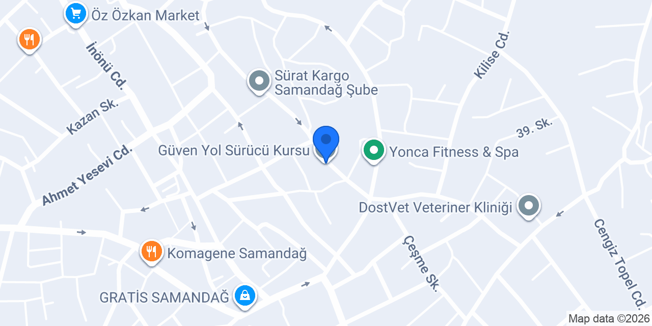 Samandağ Psikoteknik Merkezi konumu