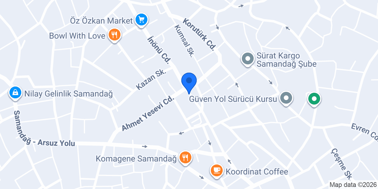 Samandağ Taksi Fuat Taksi konumu