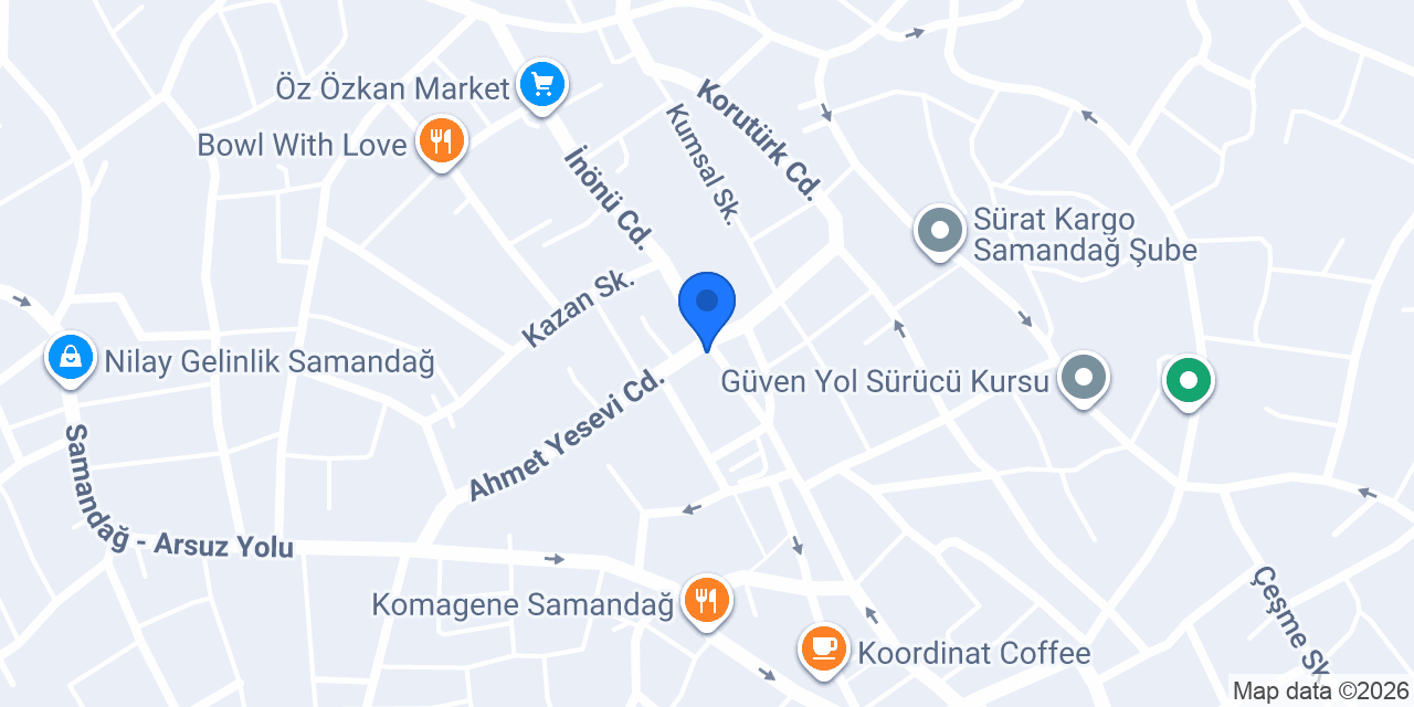 Samandağ Taksi Mevlüt konumu